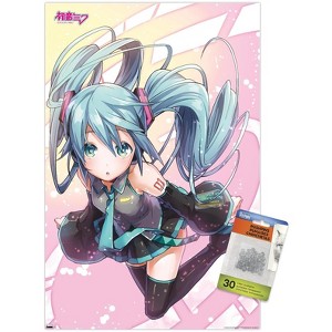 Trends International Hatsune Miku - Pink Circles Unframed Wall Poster Prints - 1 of 4