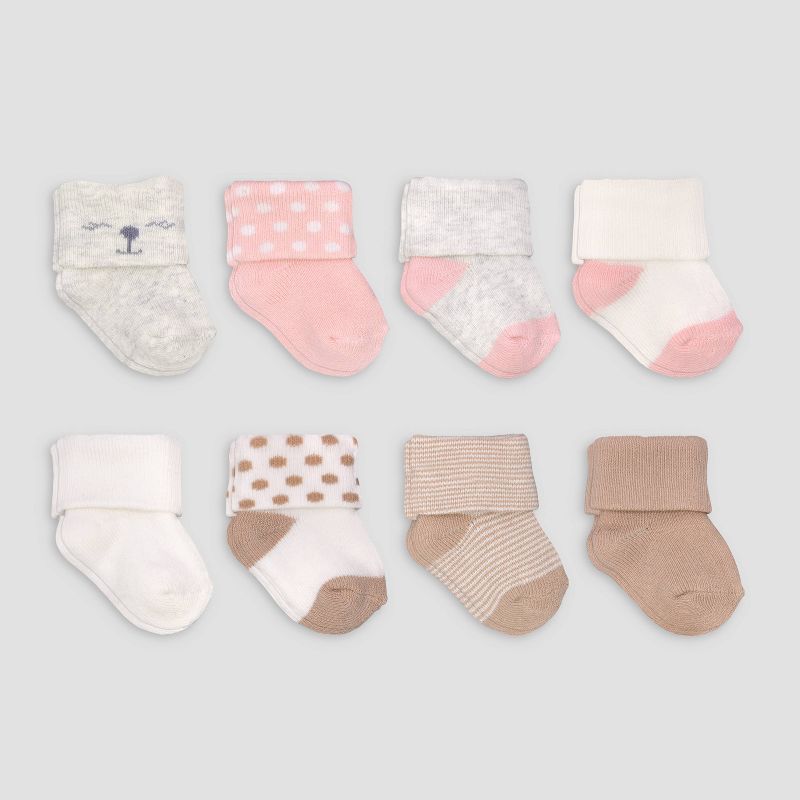 Carter&#39;s Just One You&#174; 8pk Baby Girls&#39; Alt Terry Socks, 1 of 2