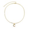 Adornia 14k Gold Plated Funky Initial Paperclip Chain Necklace - 3 of 3