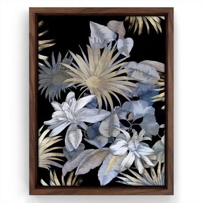 Americanflat - 12x16 Floating Canvas Walnut - Floral Fairy Fashion by Miho Art Studio