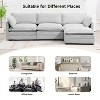 HYLEORY U-Shaped Sectional Sofa , Indoor Furniture Convertible Modular Corduroy Sectional Sofa Set with 2 Ottomans for Living Room - 3 of 4