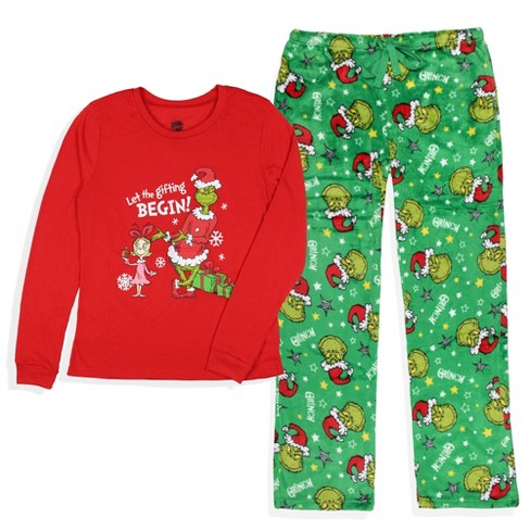 Grinch Dr. Seuss Womens Pajama Plush Pants