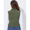 INSPIRE CHIC Women's Buttoned Washed Denim Vest with Faux Chest Flap Pockets - 3 of 3