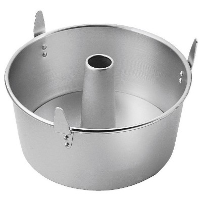 Vesteel 10 inch Angel Food Cake Pan, Stainless Steel Pound Cake Mold with Tube 16 Cups Tube Pan, Non-Toxic & One-Piece Design, Silver