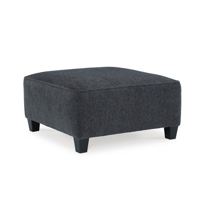 Signature Design by Ashley Contemporary Abinger Oversized Accent Ottoman Chenille Smoke