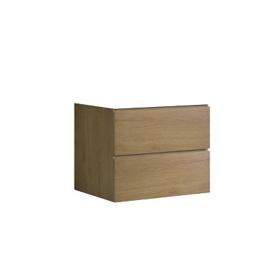 NicBex 23.8" Morden Bathroom Vanity without Sink, Wall Mounted Bathroom Storage Cabinet, 2 Spacious Drawers for Bathroom