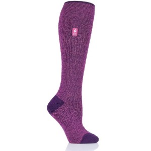 Heat Holder® Women's Calla LITE™ Twist Long Socks Thermal Yarn | Medium-Thick Socks Casual Shoes + Boots | Warm + Soft, Hiking, Cabin, Cozy at Home Socks | 5X Warmer Than Cotton - 1 of 3