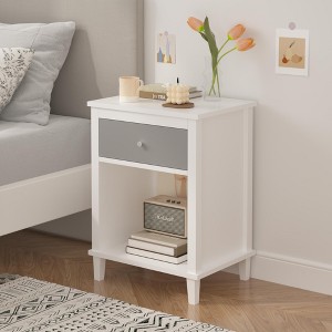 Kumasinova 26.8" Wooden Nightstand with Open Shelf,Night Stand with Drawers,Side Table with Storage for Kids&Adults,Bedside Table for Bedroom - 1 of 4