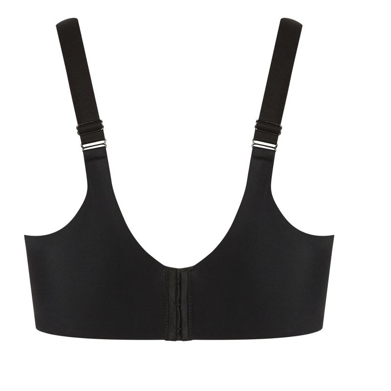 Women's Plus Size Wireless Smooth Back Bra - black | AVENUE, 4 of 4