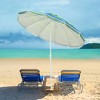 Yescom 5.6Ft Striped Outdoor Beach Umbrella UV Protection Sunshade Green+Blue - 2 of 4