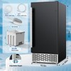 Hooure 15 in. 120 lbs./24 H Half Size Cube Commercial Freestanding/Undercounter Ice Maker with 30 lbs. Storage Bin in Black - 2 of 4