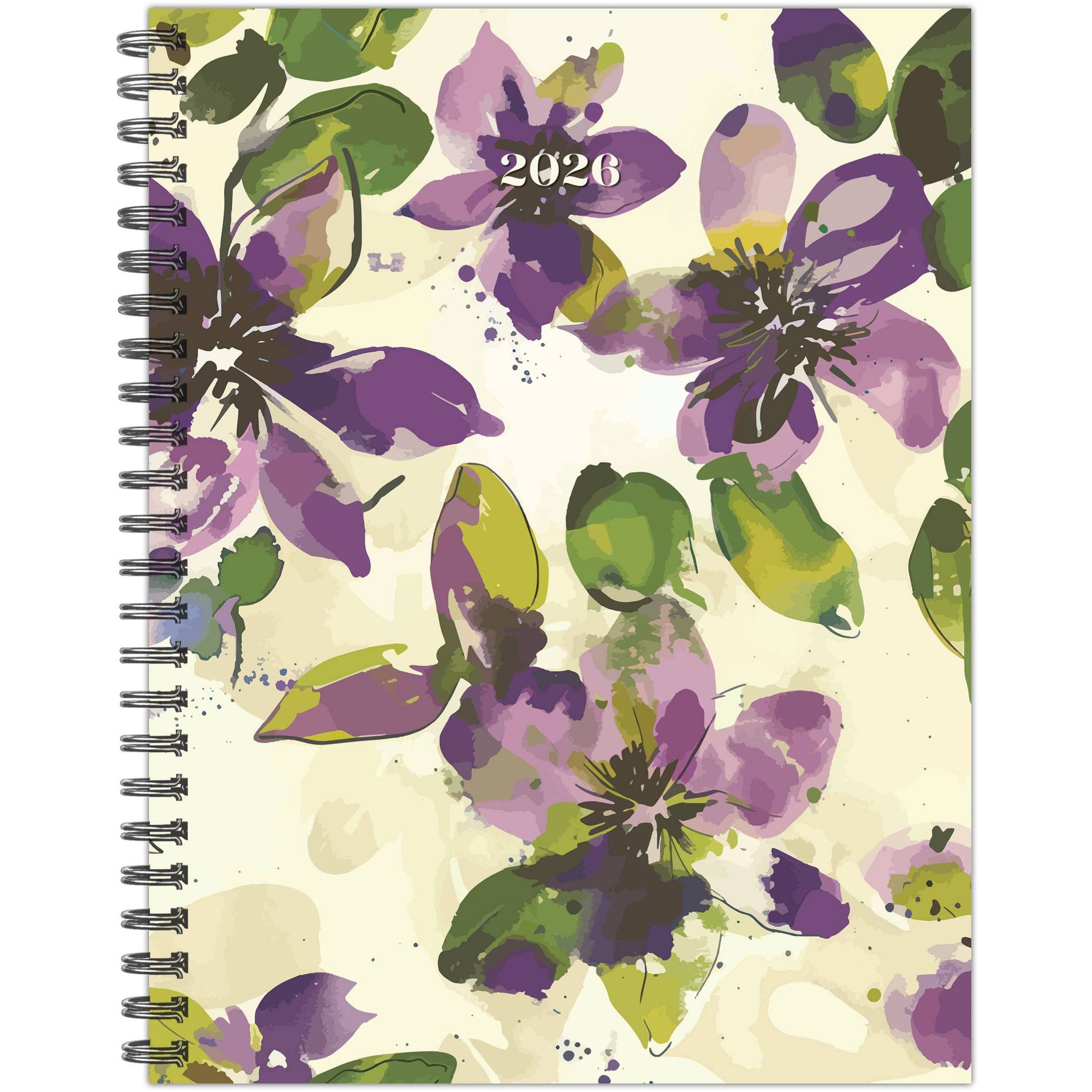 Willow Creek Press 6.5"x8.5" 2026 Watercolor Floral Weekly/Monthly Softcover Planner