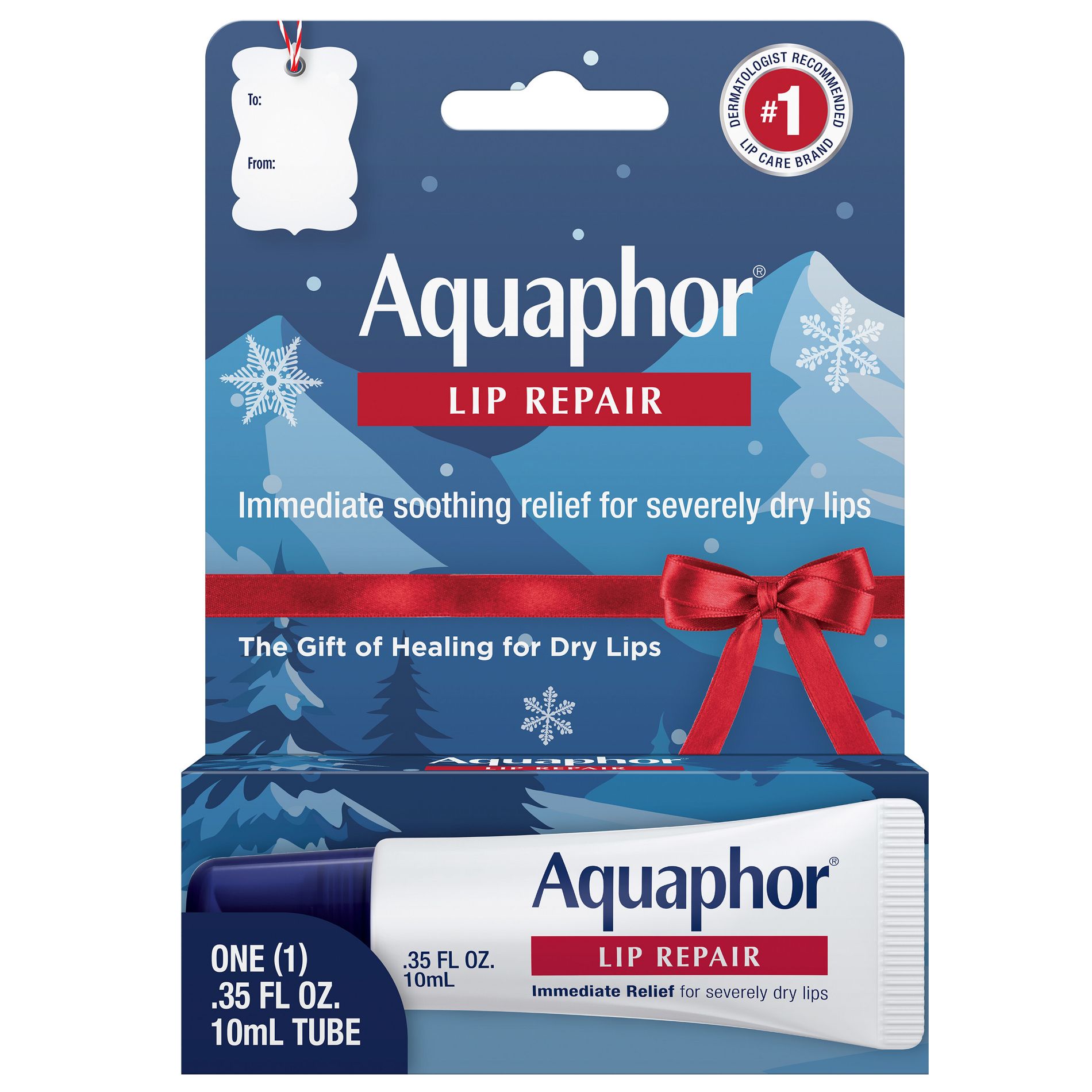 Aquaphor Holiday Lip Balm Tube - 0.35oz