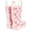 Hudson Baby Rain Boots, Pink Rainbows - 3 of 4