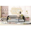 Okak Modern Floor Bed Frame with Safety Fence and Door, Metal Children's Floor Bed Frame for Kids Girls Boys Easy to Assemble - 2 of 4