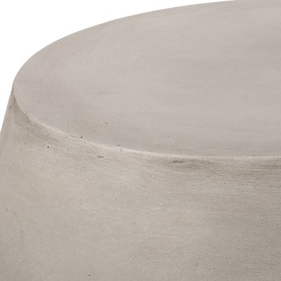 Light Gray Concrete Wind-Resistant Patio Side Table