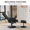 PU Leather Recliner Chair with Ottoman and 360° Swivel,Heated Massage Seat and Adjustable Backrest for Home Theater-The Pop Home - 3 of 4