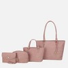 MKF Collection Edelyn Embossed M Signature Vegan Leather Women’s Tote Bag by Mia K – 4 Pcs set - 2 of 4