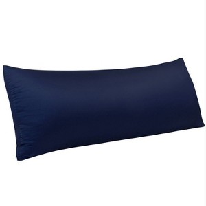 Satin Zippered Body Pillowcase, Silky Slip Cooling Body Pillow Cover - NTBAY - 1 of 4
