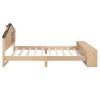NicBex Full Size Platform Bed Wooden Bed Frame with House Shaped Headboard, LED Lights and Storage Space for Bedroom, No Box Spring Required - 3 of 4