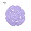 Unique Bargains Cotton Embroidered Lace Vintage Coasters 4 Pcs 3.94" - 3 of 4