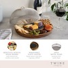 Twine Slate & Acacia Wooden Charcuterie Board With Dome Cover, Outdoor Entertaining Cheese Board, Snack platter, 3-Piece Set - 2 of 4