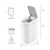 SEVOBAL Indoor Trash Cans 2 Pack Bathroom Trash Can with Lid, Automatic Trash Can Small Smart Garbage Can Touchless, White, 9.1"*5.9"*12.2" - 4 of 4