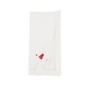 Saro Lifestyle Winter Wonderland Stocking Embroidered Napkin (Set of 6), White, 20"x20" - 2 of 3