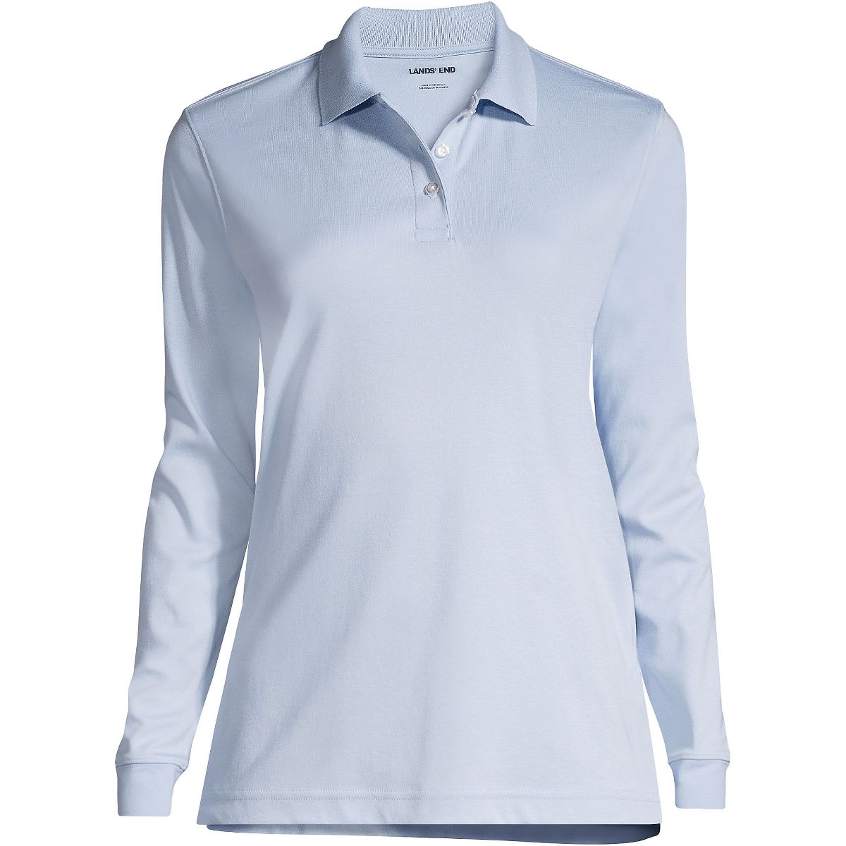 Lands' End School Uniform Women's Long Sleeve Interlock Polo Shirt - thumbnail 6