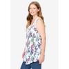 Woman Within Plus Size Sleeveless Pintuck Gauze Shirt - 4 of 4