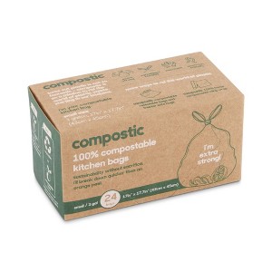 Compostic 100% Compostable Trash Bags - 3gal/24ct - 1 of 4
