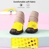 4pcs Dog Shoes, Breathable Mesh Boots for Small Dogs, Non-Slip, Anti-slip Cats & Puppy Comfortable Booties Lemon Yellow 3-5 Pounds - 2 of 4