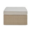 All-Weather Wicker Canaan Outdoor Ottoman Brown - Alaterre Furniture - 2 of 4