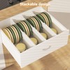 YIGII 8 Pack Drawer Dividers for Clothes Adjustable Drawer Dividers 4" High Expandable from 11"-17" for Bedroom,Kitchen and Office Storage,White - 3 of 4