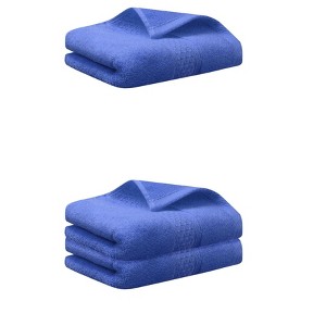REGALWOVEN 3 Pack Solid Stripe Absorbent Soft Decorative Hand Towels for Bathroom 13" x 30" - 1 of 4