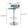NicBex Swivel Bar Stools Adjustable Height,Counter Stools with Chrome Base,Stool Chair with Silver Metal Frame,Stools for Kitchen Counter&Bar - 2 of 4