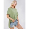 EXLURA Womens Summer Oversized T Shirts Casual Short Sleeve Loose Maternity Tops Crewneck Tunic Plus Gym Workout Top - 3 of 4