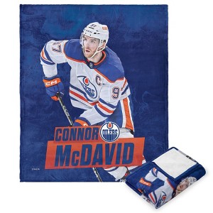 NHL Edmonton Oilers Connor McDavid Player Silk Touch Throw Blanket 50x60 Inches - 1 of 4
