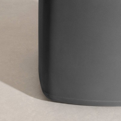 Sweedi Dark Gray Polyethylene Resin Cubic Nightstand