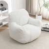 Foam Filled Teddy Bean Bag Chair,Oversized Bean Bag Sofa with Armrests for Adults Bedroom Living Room,Plush Lounge Bean Bag Couch-Coolbibila - 3 of 4