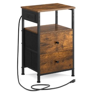 VASAGLE Nightstand with Charging Station, Side Table, End Table - 1 of 4
