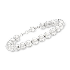 Ross-Simons Italian 8mm Sterling Silver Bead Bracelet - 1 of 3