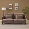 Karl Home |Transitional Loveseat Piped T-Cushions & Linen Blend - 3 of 4