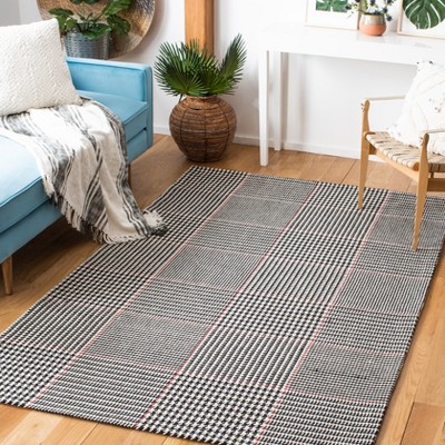 Elegant Marbella Black Wool 8' x 10' Hand Woven Area Rug
