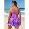Swim 365 Women's Plus Size Twist-Front Swim Dress - 3 of 4