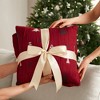 Lycvki Red Polyester 50x60" Winter Throw Set with Decorative Pillow - 3 of 4