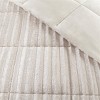 Gulches 3 Piece King/Cal King Faux Fur Comforter Mini Set,Champagne - 3 of 4