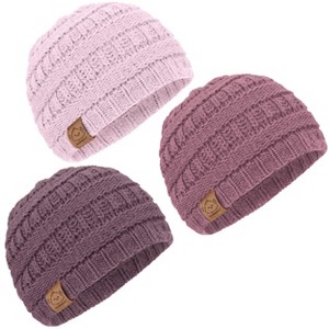 KeaBabies 3pk Warmzy Baby Beanies, 0-36 months Baby Hats, Baby Winter Hat for Newborn, Infant, Toddlers, Boys, Girls - 1 of 4