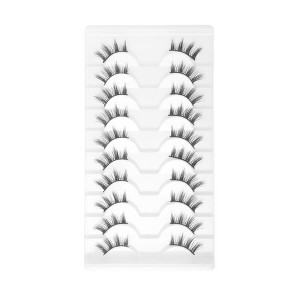 Unique Bargains Dense False Eyelashes J08 Black 10 Pair - 1 of 4