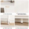 TV Stands for 50/55/60/65 TV, Media TV Console Table, Fluted Entertainment Center, White - 4 of 4